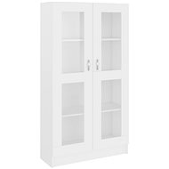 Glass cabinet white 82,5 x 30,5 x 150 cm chipboard 802759 - Wardrobe