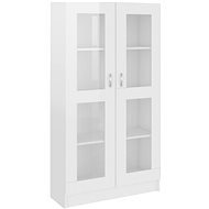 Glass cabinet white high gloss 82,5x30,5x150 cm chipboard 802765 - Cabinet