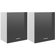 Shumee Kitchen cabinets 2 pcs 805085 grey high gloss - Cupboard