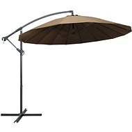 Hanging parasol taupe 3 m aluminium pole 47223 - Sun Umbrella