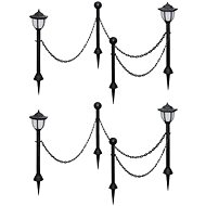 Solar lights 4 pcs with chains and posts 277119 - Garden Lighting