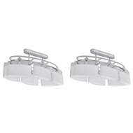 Ceiling lamp with oval glass shades 2 pcs E14 278760 - Chandelier