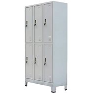 Wardrobe with 6 compartments 90x45x180 cm steel grey 20156 - Wardrobe
