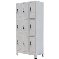 Lockers with 9 compartments 90x45x180 cm steel grey 20157 - Wardrobe