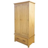 Wardrobe with 1 drawer 90 x 52 x 183 cm solid oak 243188 - Wardrobe