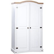 Wardrobe Mexican pine Corona 2 doors white 282620 - Wardrobe