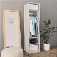Wardrobe white 50 x 50 x 200 cm chipboard 800234 - Wardrobe