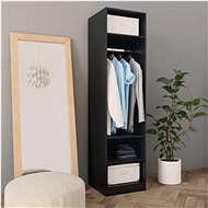 Wardrobe black 50 x 50 x 200 cm chipboard 800235 - Wardrobe