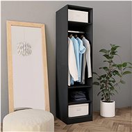 Wardrobe grey 50 x 50 x 200 cm chipboard 800236 - Wardrobe