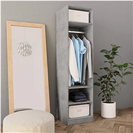 Wardrobe concrete grey 50 x 50 x 200 cm chipboard 800238 - Wardrobe