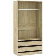 Wardrobe oak sonoma 100 x 50 x 200 cm chipboard 800606 - Wardrobe
