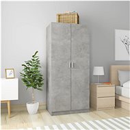 Wardrobe concrete grey 80 x 52 x 180 cm chipboard 800625 - Wardrobe