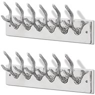 Coat hangers 2 pcs silver aluminium 278752 - Coat Hanger