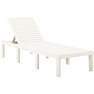 Zahradní lehátko plast bílé 315826 - Zahradní lehátko