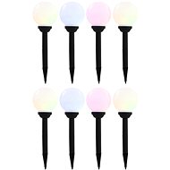 Garden solar lamp 8 pcs LED spherical 15 cm RGB 277125 - Garden Lighting