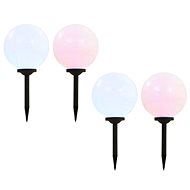 Garden solar lamp 4 pcs LED spherical 30 cm RGB 277127 - Garden Lighting