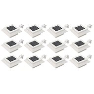 Garden solar lamp 12 pcs LED square 12 cm white 277137 - Garden Lighting