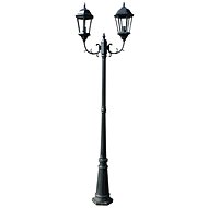 Garden lamp tall 2-arm 230 cm dark green/black aluminium - Garden Lighting