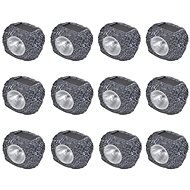 Outdoor solar LED spotlights in stone shape 12 pcs - Garden Lighting
