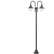 Garden column lamp 2 arms E27 220 cm aluminium bronze - Garden Lighting