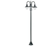 Garden column lamp 3 arms E27 220 cm aluminium dark green - Garden Lighting