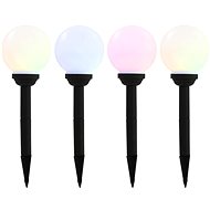 Garden solar lamp 4 pcs LED spherical 15 cm RGB - Garden Lighting