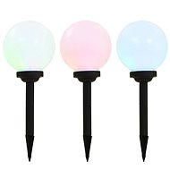 Garden solar lamp 3 pcs LED spherical 20 cm RGB - Garden Lighting