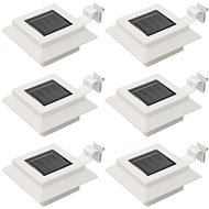 Garden solar lamp 6 pcs LED square 12 cm white - Garden Lighting