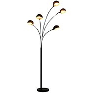 Floor lamp 200 cm 5 x E14 black-gold - Floor Lamp