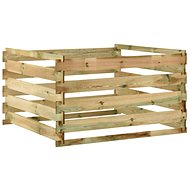 Slatted garden composter 120x120x70 cm impregnated pine 316060 - Compost Bin