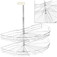2 tier kitchen wire basket silver 180 degrees 85x44x80 cm - Basket