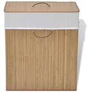 Bamboo laundry basket square natural shade 242725 - Laundry Basket