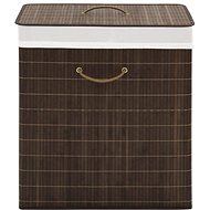 Bamboo laundry basket square dark brown 242726 - Laundry Basket