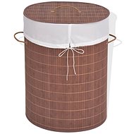 Bamboo laundry basket oval brown 245580 - Laundry Basket