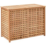 Laundry basket 87,5 x 46 x 67 cm solid walnut 247604 - Laundry Basket