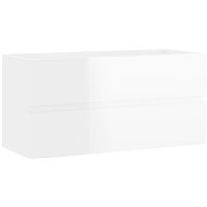 Cabinet under the washbasin white high gloss 90x38,5x45 cm chipboard 804761 - Bathroom Cabinet