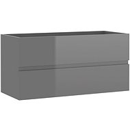 Cabinet under the washbasin grey high gloss 90x38,5x45 cm chipboard 804763 - Bathroom Cabinet