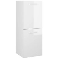 Bathroom cabinet white high gloss 30 x 30 x 80 cm chipboard 804994 - Bathroom Cabinet