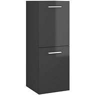 Bathroom cabinet grey high gloss 30 x 30 x 80 cm chipboard 804996 - Bathroom Cabinet