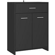 Bathroom cabinet grey 60 x 33 x 80 cm chipboard 805026 - Bathroom Cabinet