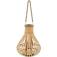 Hanging lantern for candle bamboo natural - Lantern
