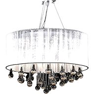 Round crystal chandelier - 85 crystals - white - Chandelier