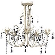 Elegant white crystal chandelier for five bulbs - Chandelier
