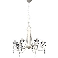 Elegant chandelier for six bulbs white - Chandelier