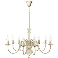 Patinated metal chandelier for 8 E14 bulbs - Chandelier