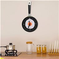 Wall clock with fried egg and pan 18,8 cm 325164 - Wall Clock