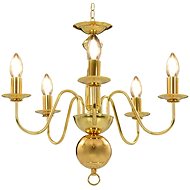 Chandelier gold 5 x bulbs E14 - Chandelier