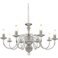 Silver chandelier 8 x bulb E14 - Chandelier
