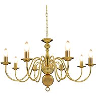 Golden chandelier 8 x bulbs E14 - Chandelier