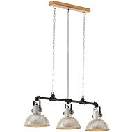 Industrial hanging chandelier iron solid mangrove silver E27 - Chandelier